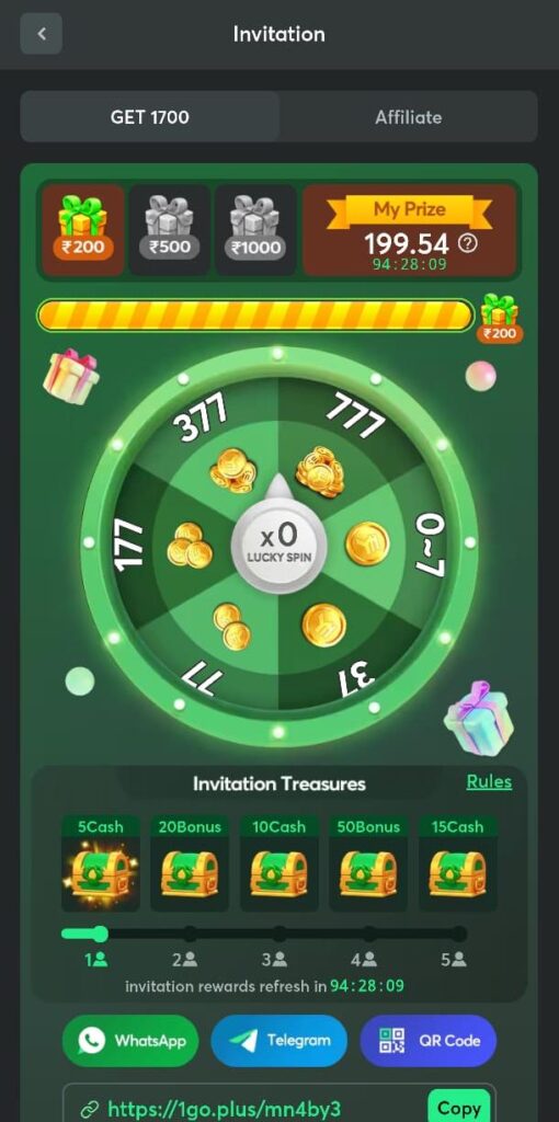 1Go.Plus Game logo green crown G gaming app