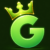 1Go.Plus Game green G crown logo premium gaming app design